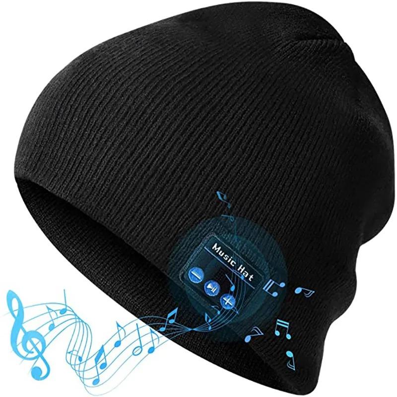 Bluetooth Headphone Wireless Smart Cap Headset Warm Beanie Speaker Hunting Camping Running Music Earphone Hat Rechargeable Audio Cable Charging Usb Earbud Electronic