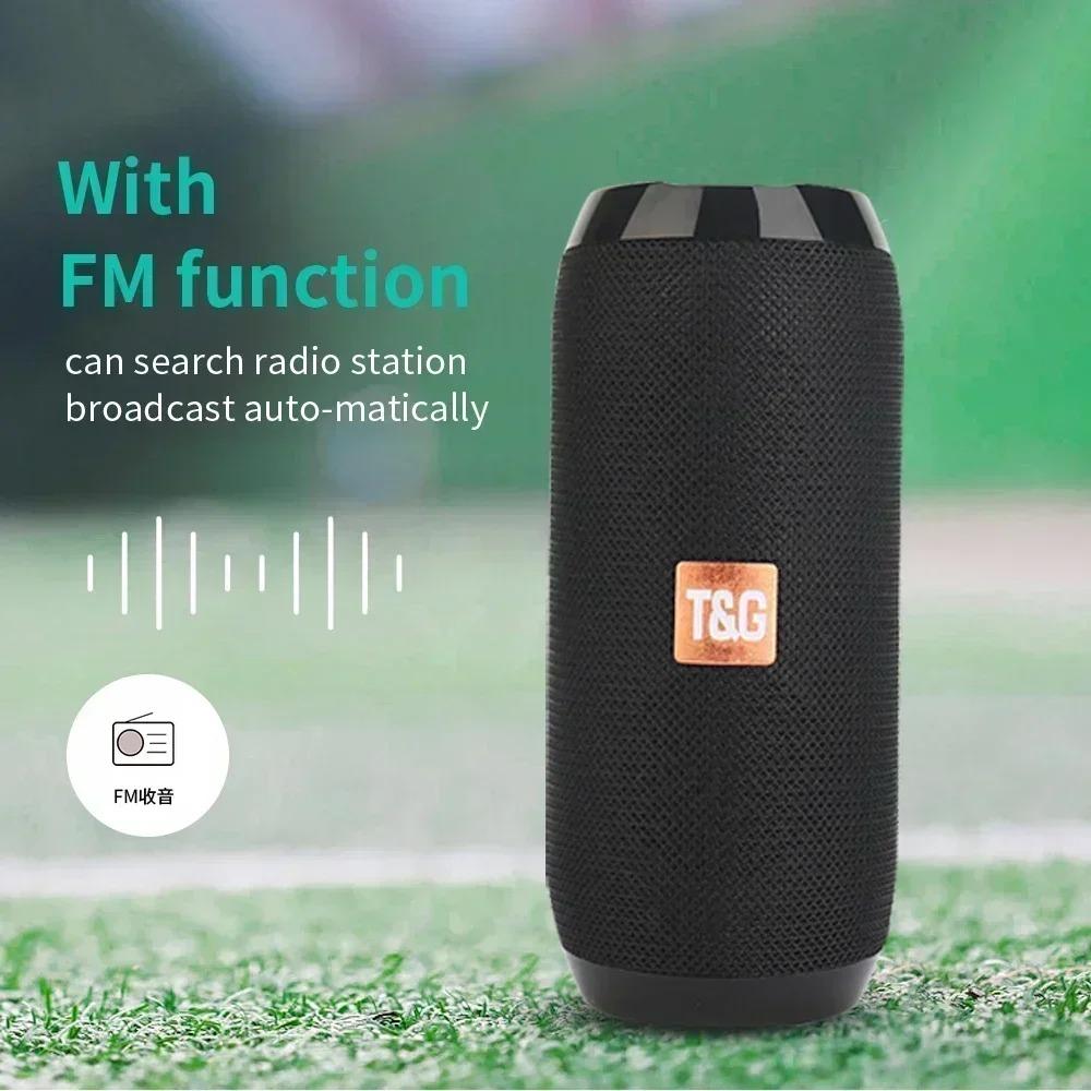 Portable Speaker Wireless Bluetooth-compatible Subwoofer Outdoor Waterproof Loudspeaker Stereo Surround Support FM RadioTF Audio Button Cable