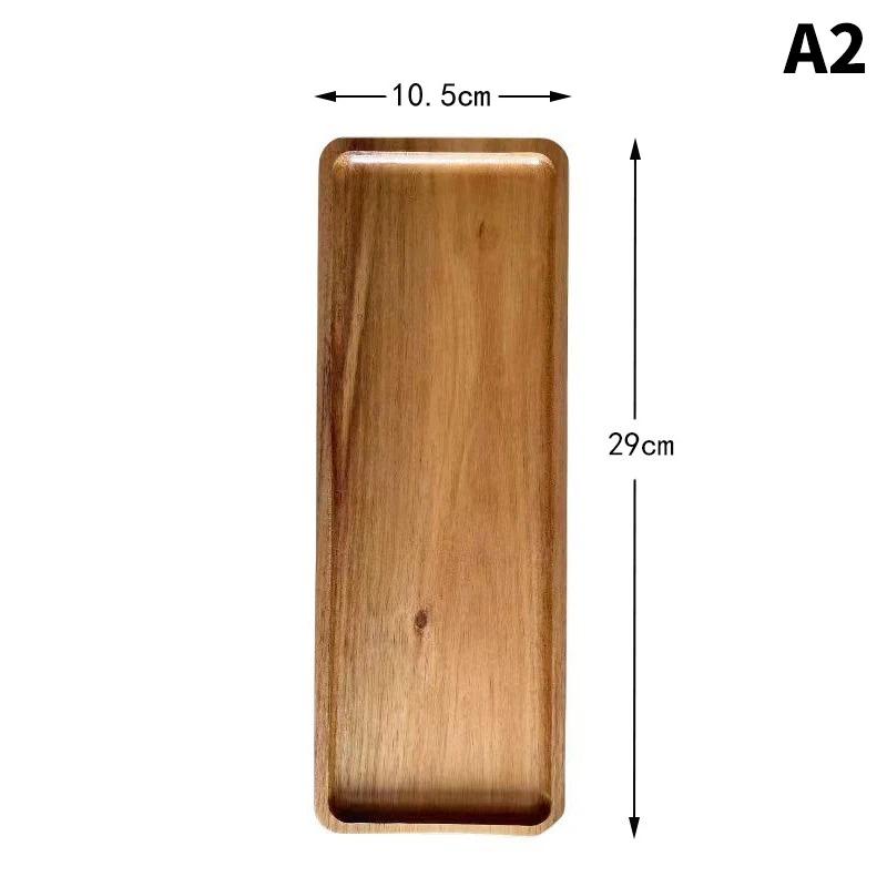 1PCS Tableware Solid Wood Round Dessert Plate Japanese-style Wooden Tray Snack Plate Dried Fruit Plate Wooden Plate