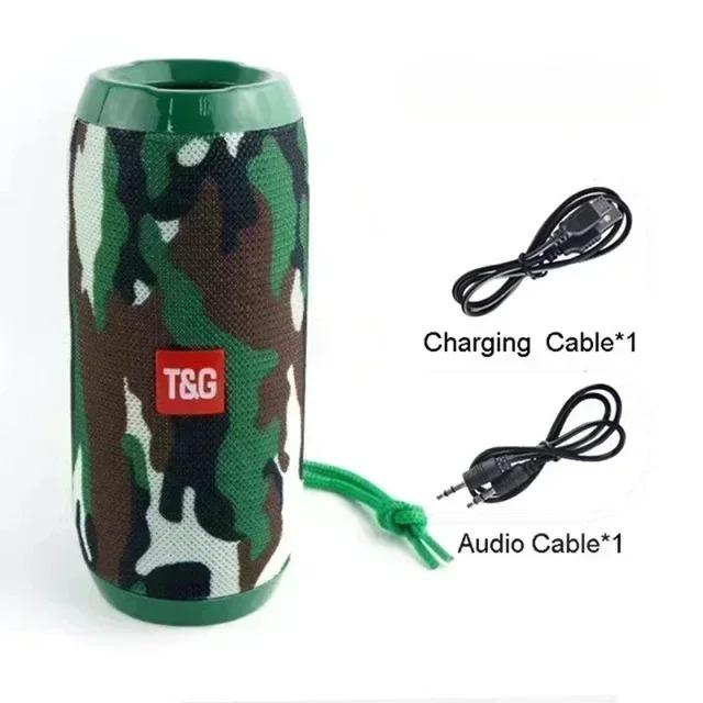 Portable Speaker Wireless Bluetooth-compatible Subwoofer Outdoor Waterproof Loudspeaker Stereo Surround Support FM RadioTF Audio Button Cable